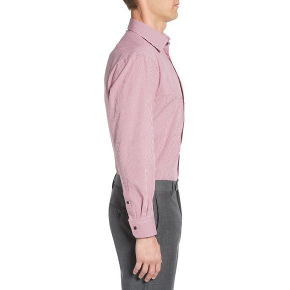 NWT Mens Size 16 32/33 Nordstrom Tech Smart Stretch Check Dress Shirt NEW - Picture 2 of 6